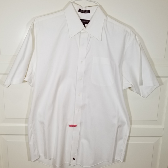 Nordstrom Smartcare White Short Sleeve Shirt 16 - Picture 10 of 16